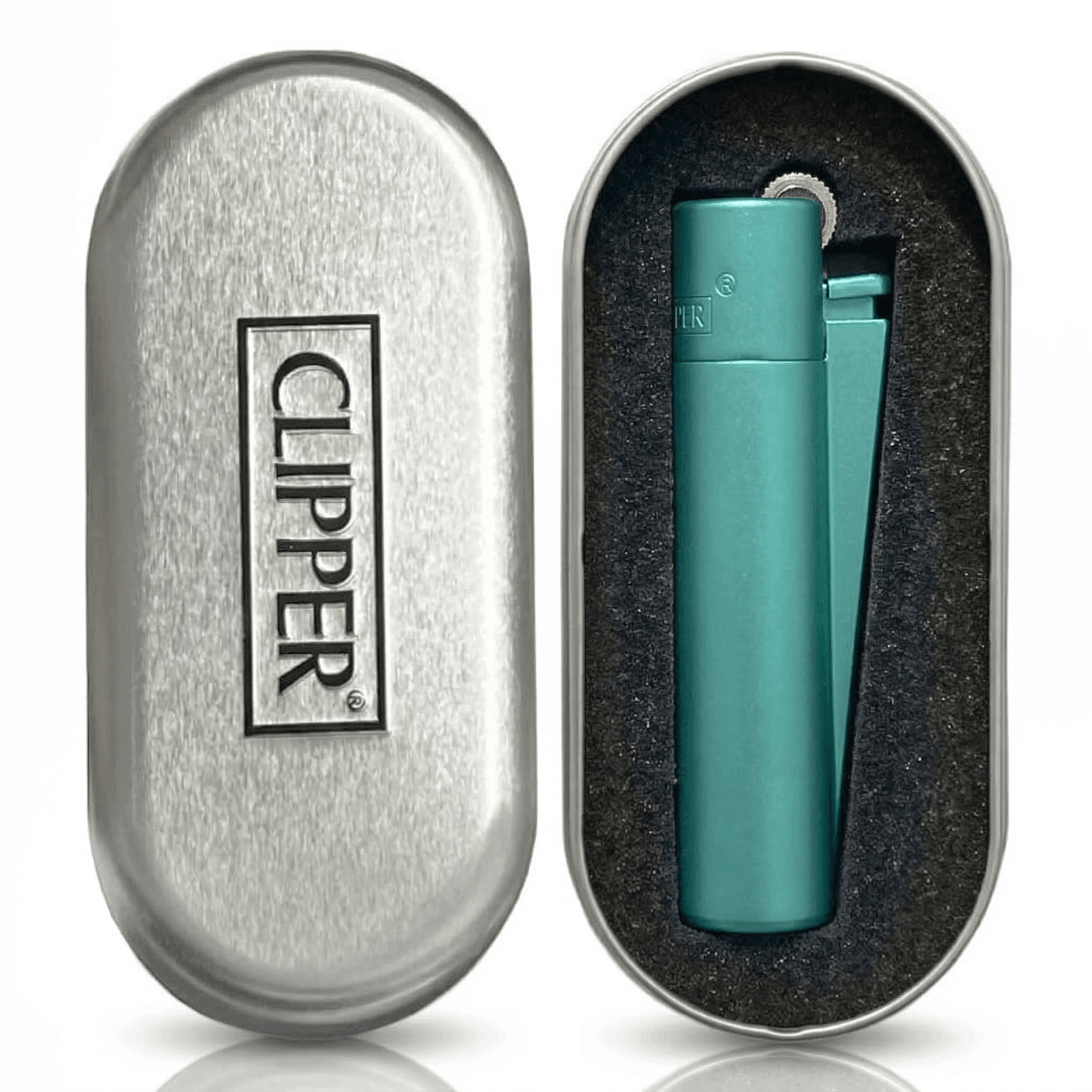 Clipper Metal TURQUOISE MATTE with giftbox 